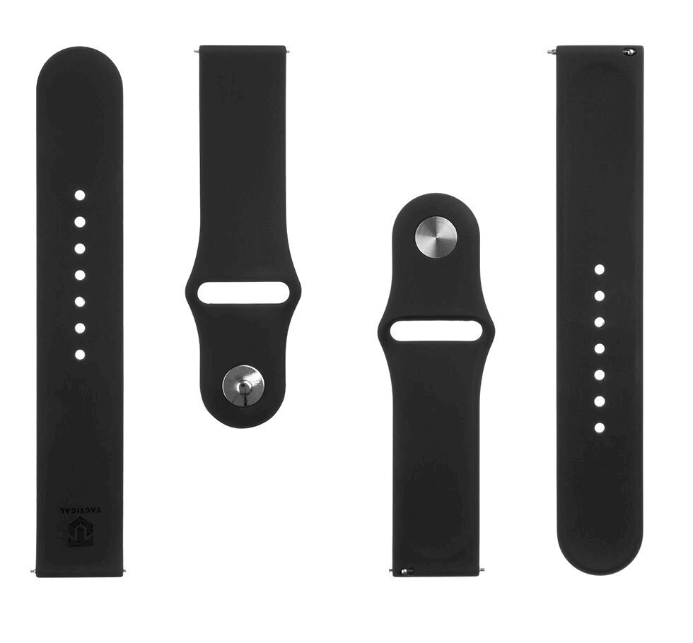 Tactical 631 Silicone Band for Huawei Watch GT 2e/GT2 46mm Black цена и информация | Nutikellade ja nutivõrude tarvikud | kaup24.ee