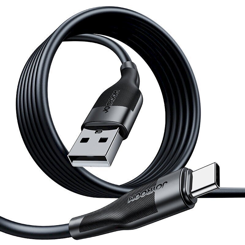 Joyroom USB cable - USB Type C for charging / data transmission 3A 1m black (S-1030M12) hind ja info | Mobiiltelefonide kaablid | kaup24.ee
