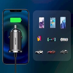 Joyroom Fast USB Car Charger 48W 5 A Power Delivery Quick Charge 3.0 AFC SCP Gray (C-A48) hind ja info | Mobiiltelefonide laadijad | kaup24.ee