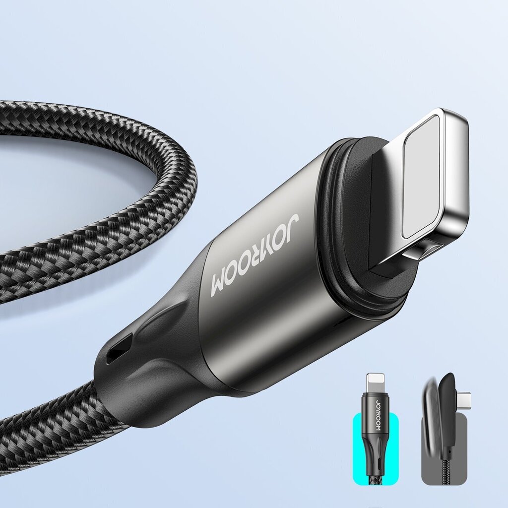 Joyroom fast charging / data cable USB Type C - Lightning PD 20W 1m black (S-1024N1-PD) hind ja info | Mobiiltelefonide kaablid | kaup24.ee