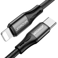 Joyroom fast charging / data cable USB Type C - Lightning PD 20W 1m black (S-1024N1-PD) цена и информация | Кабели для телефонов | kaup24.ee