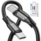 Joyroom fast charging / data cable USB Type C - USB Type C PD 60W 1m black (S-1030N1-60) цена и информация | Mobiiltelefonide kaablid | kaup24.ee