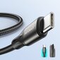 Joyroom fast charging / data cable USB Type C - USB Type C PD 60W 1m black (S-1030N1-60) цена и информация | Mobiiltelefonide kaablid | kaup24.ee