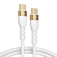 Joyroom Liquid Silicone USB Type C - USB Type C charging / data cable PD 100W 1.2m white (S-1250N18-10) цена и информация | Кабели для телефонов | kaup24.ee