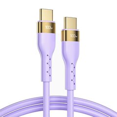 Joyroom Liquid Silicone USB Type C - USB Type C charging / data cable PD 100W 1.2m purple (S-1250N18-10) цена и информация | Кабели для телефонов | kaup24.ee