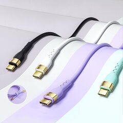 Joyroom Liquid Silicone USB Type C - USB Type C charging / data cable PD 100W 1.2m purple (S-1250N18-10) цена и информация | Кабели для телефонов | kaup24.ee