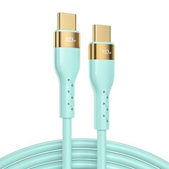 Joyroom Liquid Silicone USB Type C - USB Type C charging / data cable PD 100W 2m green (S-2050N18-10) цена и информация | Кабели для телефонов | kaup24.ee