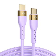 Joyroom Liquid Silicone USB Type C - USB Type C charging / data cable PD 100W 2m purple (S-2050N18-10) цена и информация | Кабели для телефонов | kaup24.ee