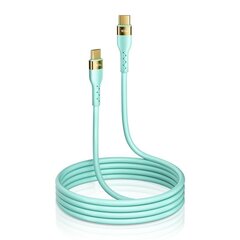 Joyroom Liquid Silicone USB Type C - USB Type C charging / data cable PD 100W 3m green (S-3050N18-10) цена и информация | Кабели для телефонов | kaup24.ee