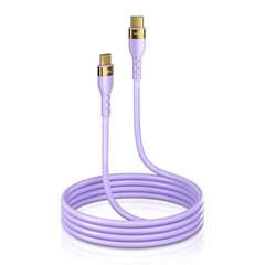 Joyroom Liquid Silicone USB Type C - USB Type C charging / data cable PD 100W 3m purple (S-3050N18-10) цена и информация | Кабели для телефонов | kaup24.ee