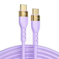 Joyroom Liquid Silicone USB Type C - USB Type C charging / data cable PD 100W 3m purple (S-3050N18-10) цена и информация | Кабели для телефонов | kaup24.ee