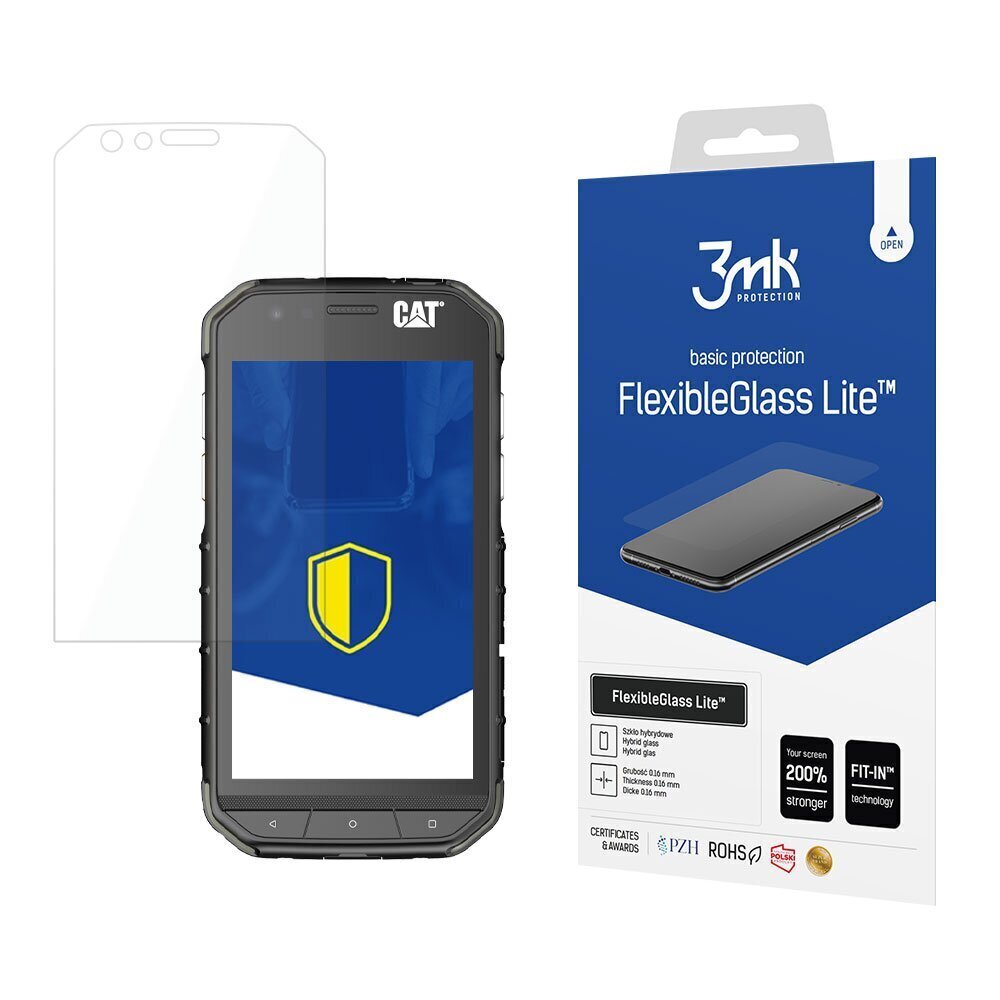 CAT S31 - 3mk FlexibleGlass Lite™ screen protector цена и информация | Ekraani kaitsekiled | kaup24.ee