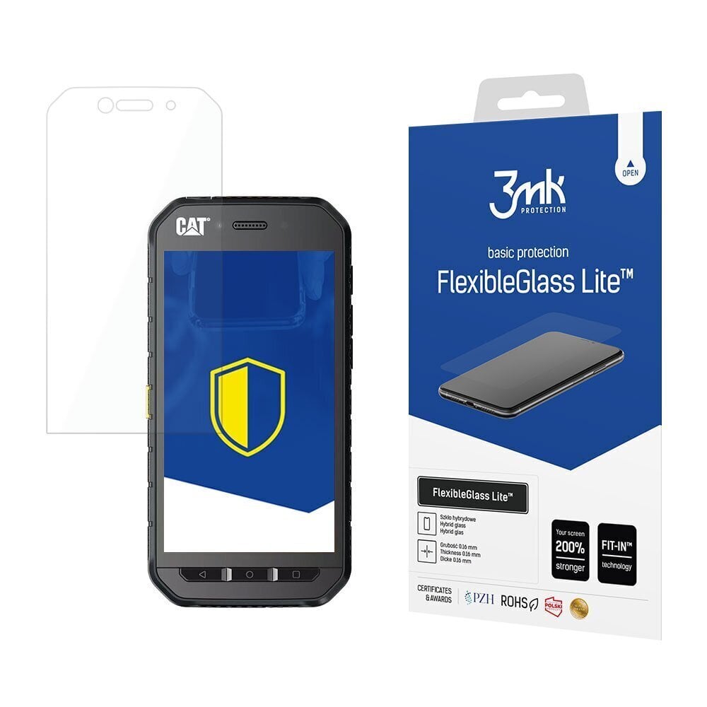 CAT S41 - 3mk FlexibleGlass Lite™ screen protector цена и информация | Ekraani kaitsekiled | kaup24.ee