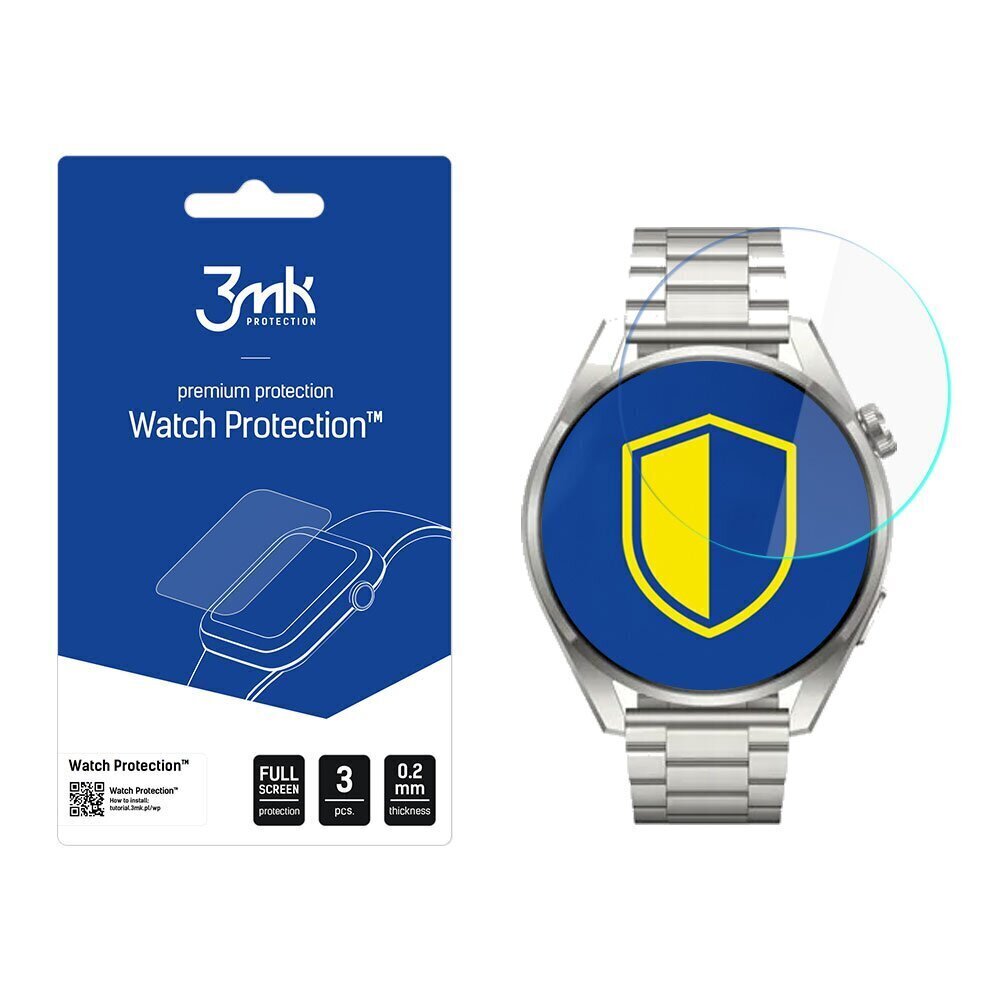 Huawei Watch 3 Pro ELite - 3mk Watch Protection™ v. FlexibleGlass Lite screen protector цена и информация | Nutikellade ja nutivõrude tarvikud | kaup24.ee