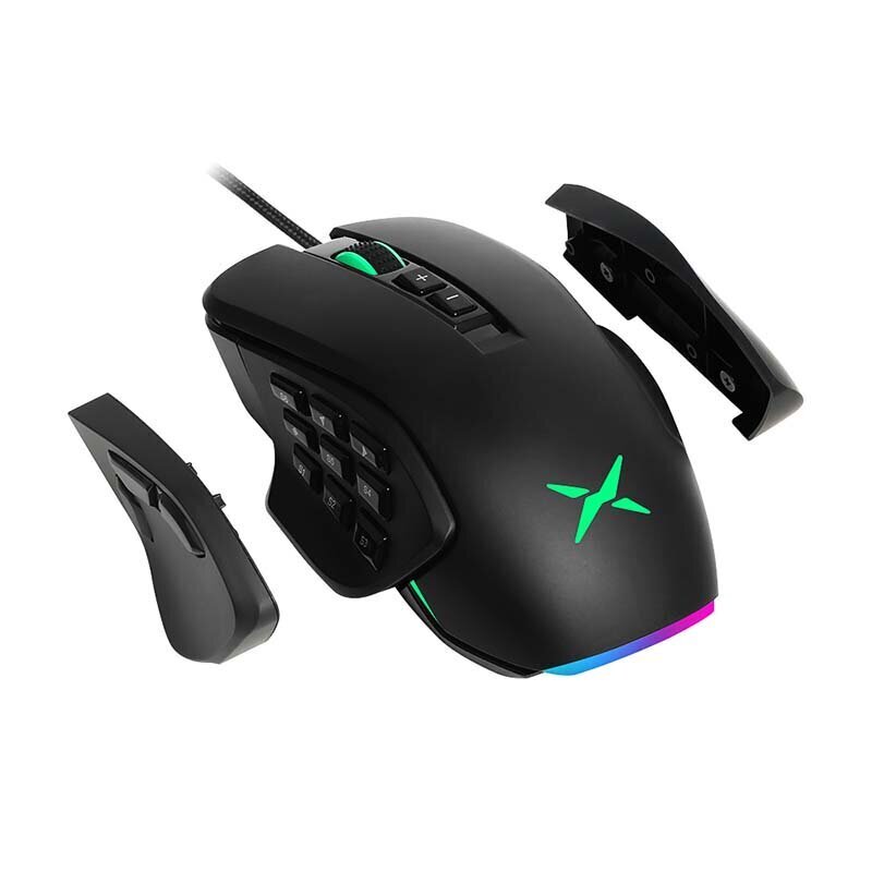 Delux Wired Gaming Mouse replaceable side RGB M631 цена и информация | Hiired | kaup24.ee