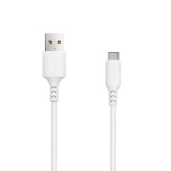 Setty cable USB - USB-C 1,0 m 2A white NEW цена и информация | Кабели для телефонов | kaup24.ee