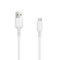 Setty cable USB - microUSB 1,0 m 2A white NEW hind ja info | Mobiiltelefonide kaablid | kaup24.ee