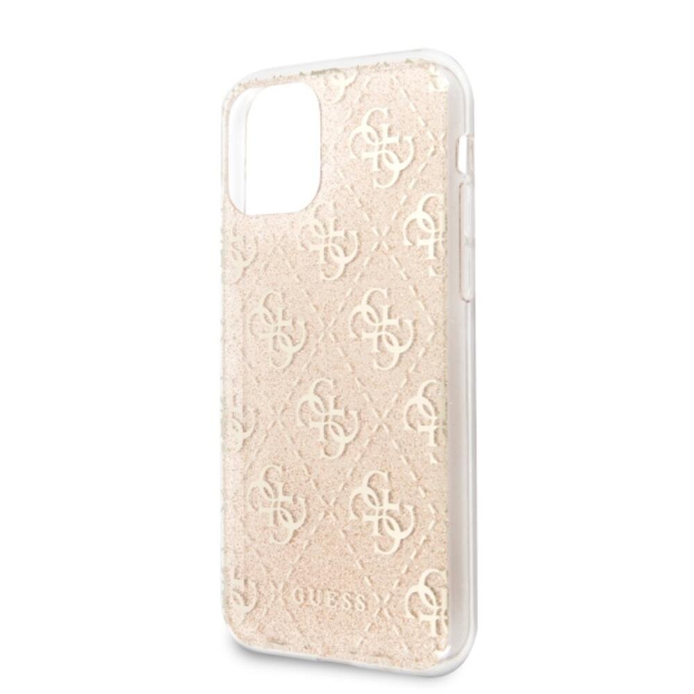 Guess case for Samsung Galaxy A31 A315 GUHCA31PCU4GLGO gold hard case 4G Glitter цена и информация | Telefoni kaaned, ümbrised | kaup24.ee