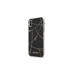 Guess case for iPhone XS Max GUHCI65PCUCHBK black hard case Gold Chain Collection hind ja info | Telefoni kaaned, ümbrised | kaup24.ee
