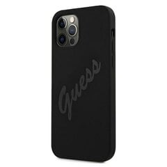 Guess case for iPhone 12 Pro Max 6,7" GUHCP12LLSVSBK black hard case Script Vintage цена и информация | Чехлы для телефонов | kaup24.ee