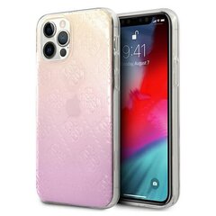 Guess case for iPhone 12 / 12 Pro 6,1" GUHCP12M3D4GGPG pink hard case 3D Raised 4G Gradient hind ja info | Telefoni kaaned, ümbrised | kaup24.ee