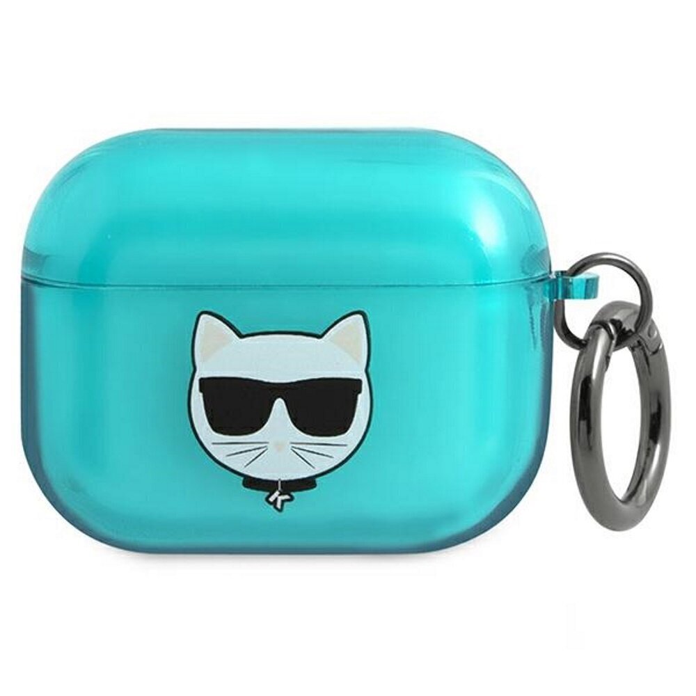 Karl Lagerfeld case for Airpods Pro KLAPUCHFL blue Choupette hind ja info | Kõrvaklappide tarvikud | kaup24.ee