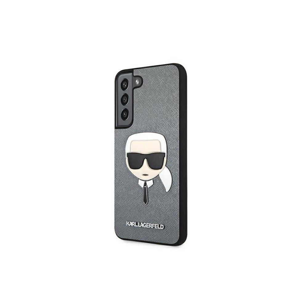 Karl Lagerfeld case for Samsung Galaxy S22 Plus KLHCS22MSAKHSL hard case silver Saffiano Karl`s Head цена и информация | Telefoni kaaned, ümbrised | kaup24.ee