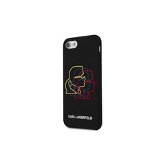 Karl Lagerfeld чехол for iPhone 7 / 8 / SE 2020 / SE 2022 KLHCI8SLGKBK hard чехол black Silicone Triple Heads цена и информация | Чехлы для телефонов | kaup24.ee