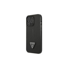 Guess case for iPhone 13 Pro / 13 6,1" GUHCP13LPSATLK black hard case Saffiano Triangle Logo hind ja info | Telefoni kaaned, ümbrised | kaup24.ee