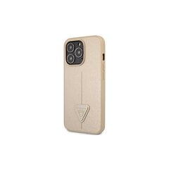 Guess case for iPhone 13 Pro / 13 6,1" GUHCP13LPSATLE beige hard case Saffiano Triangle Logo hind ja info | Telefoni kaaned, ümbrised | kaup24.ee