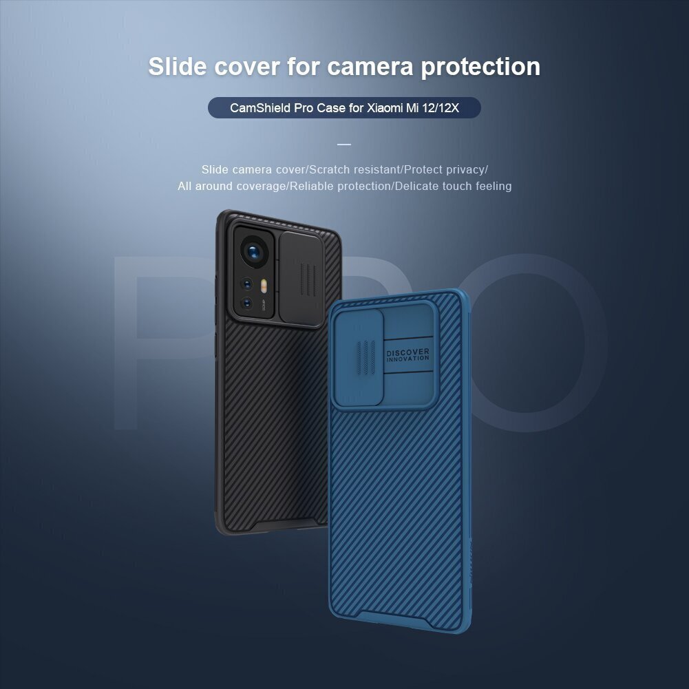 Nillkin CamShield Pro Hard Case for Xiaomi 12 Black hind ja info | Telefoni kaaned, ümbrised | kaup24.ee