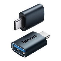 Baseus Ingenuity USB-C to USB-A adapter OTG (blue) цена и информация | Адаптер Aten Video Splitter 2 port 450MHz | kaup24.ee