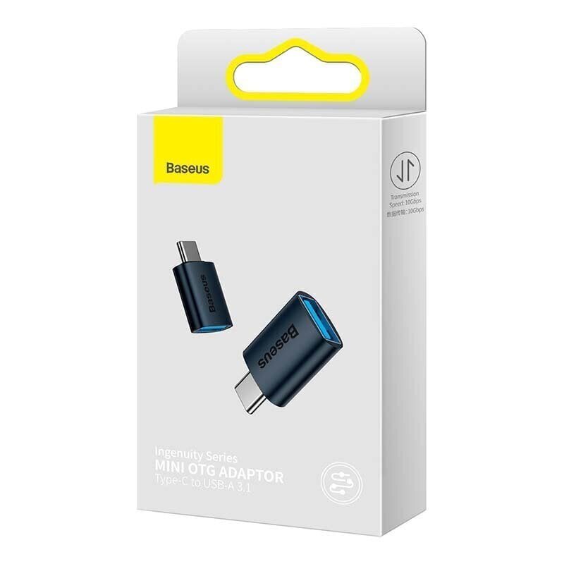 Baseus Ingenuity USB-C to USB-A adapter OTG (blue) цена и информация | USB jagajad, adapterid | kaup24.ee