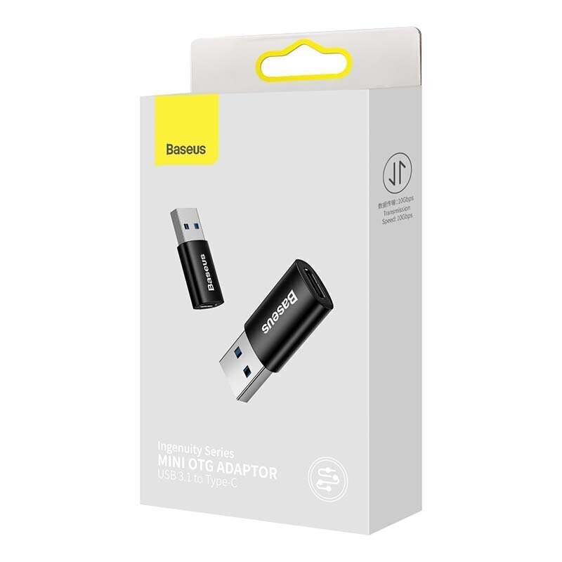 Baseus Ingenuity USB-A to USB-C adapter OTG (black) hind ja info | USB jagajad, adapterid | kaup24.ee