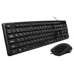 Rebeltec Simson set: wire keyboard + wire mouse black цена и информация | Клавиатуры | kaup24.ee
