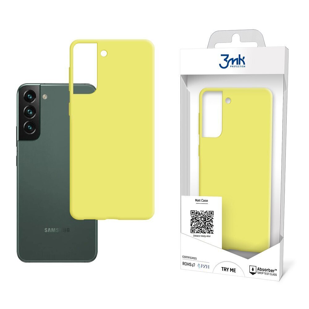 Samsung Galaxy S22 + - 3mk Matt Case lime цена и информация | Telefoni kaaned, ümbrised | kaup24.ee