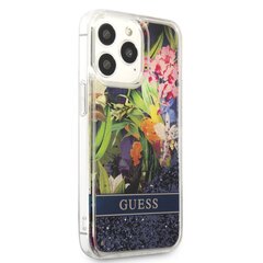 Guess Liquid Glitter Flower чехол для iPhone 13 Pro Blue цена и информация | Чехлы для телефонов | kaup24.ee