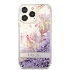 Guess Liquid Glitter Flower чехол для iPhone 13 Pro Purple цена и информация | Чехлы для телефонов | kaup24.ee