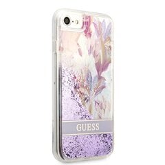 Guess Liquid Glitter Flower Case for iPhone 7/8/SE2020/SE2022 Purple hind ja info | Telefoni kaaned, ümbrised | kaup24.ee