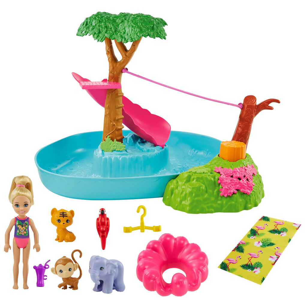 Mattel - Barbie and Chelsea The Lost Birthday Doll & Splashtastic Pool Surprise Playset цена и информация | Tüdrukute mänguasjad | kaup24.ee