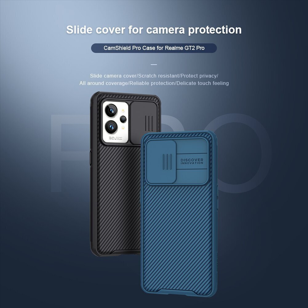 Nillkin CamShield Pro Hard Case for Realme GT2 Pro Black цена и информация | Telefoni kaaned, ümbrised | kaup24.ee