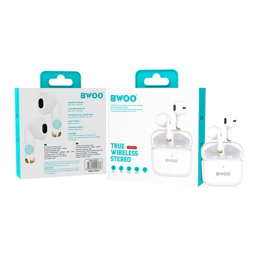 BWOO Bluetooth TWS BW66 hind ja info | Kõrvaklapid | kaup24.ee