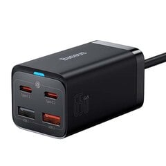 Быстрое зарядное устройство Baseus GaN3 Pro, 2x USB-C, 2x USB, 65 Вт (черное) цена и информация | Baseus Одежда, обувь и аксессуары | kaup24.ee