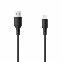 Setty cable USB - Lightning 3,0 m 2A black NEW hind ja info | Mobiiltelefonide kaablid | kaup24.ee