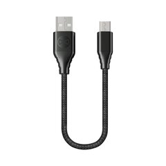 Кабель Forever Core USB - microUSB 0,2 м 3А, черный цена и информация | Кабели для телефонов | kaup24.ee