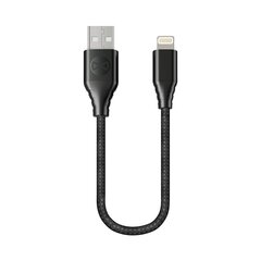 Кабель Forever Core MFI USB - Lightning 0,2 м 2,4А, черный цена и информация | Кабели для телефонов | kaup24.ee