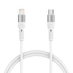 Forever Core High Power cable USB-C - Lightning 1,5 m 20W white цена и информация | Кабели для телефонов | kaup24.ee