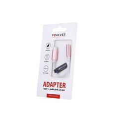 Forever adapter audio USB-C - jack 3,5mm pink hind ja info | Forever Fotoaparaadid, lisatarvikud | kaup24.ee