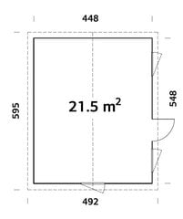 Aiamaja-kodukontor Pernilla 21,5 m² soojustusvalmidusega hind ja info | Kuurid ja aiamajad | kaup24.ee