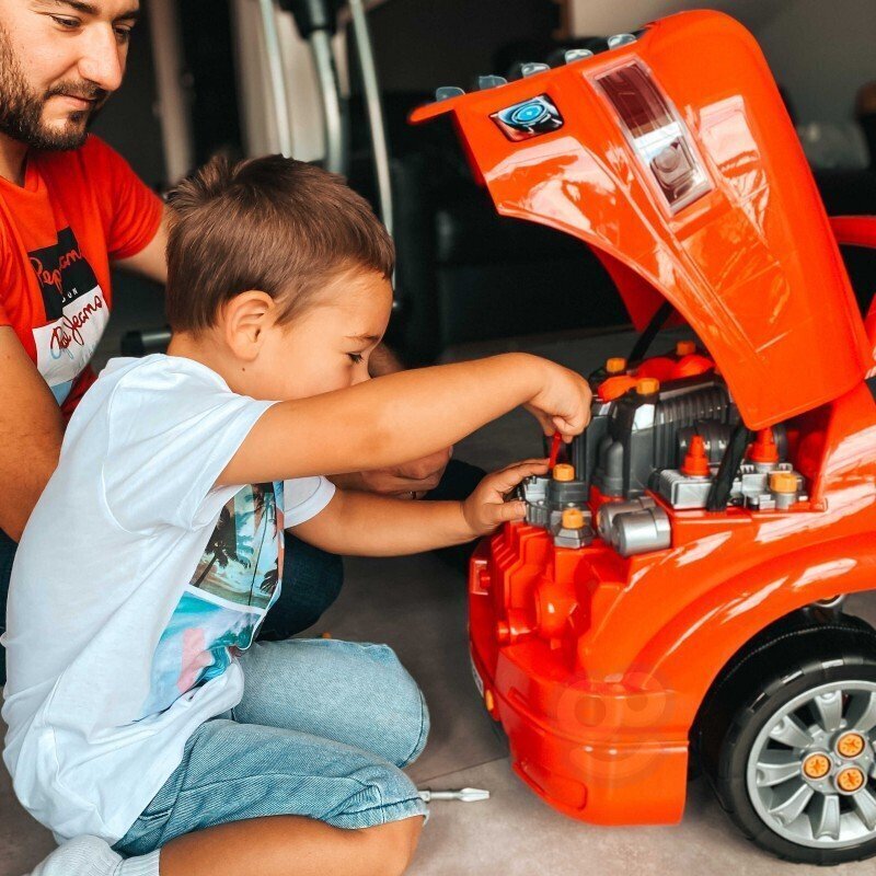 Noore mehaaniku veoauto remondikomplekt ja tarvikud 61 tk. цена и информация | Poiste mänguasjad | kaup24.ee